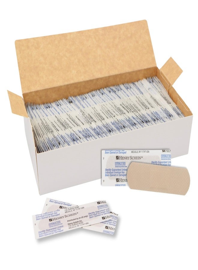 Henry Schein 1126135 Sterile Adhesive Bandages, Sheer, Plastic, Flexible, Non-Stick Pad, 1x3 inches, 1500/Case - Image 1
